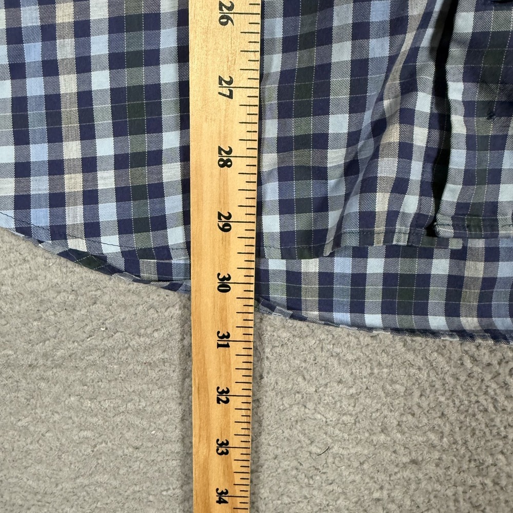 Peter‎ Millar Shirt Mens XL Blue Plaid Casual Preppy Pocket Button Down Logo - Picture 6 of 10